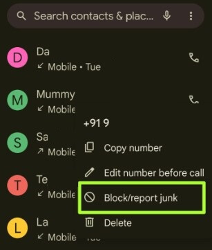 How to Block a Contact on Android 13, Android 12, Android 11 From Call Logs