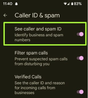 How to Enable Caller ID and Spam to Block Spam Calls on Android 13, 12, 11