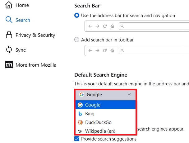 How to Make Google as Default Search Engine in Mozilla Firefox