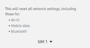 How to Reset Samsung Galaxy A50 Network Settings