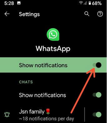 How to Turn Off WhatsApp Notifications on Android