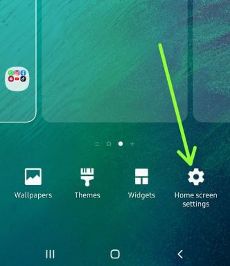 Samsung A50 home screen settings