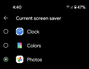 Set Up a Screensaver on Android Stock Phone