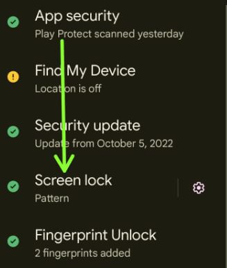 Set up Screen Lock on Android 12 and Android 11