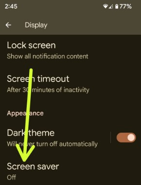 Set up a screen saver on your Android devices