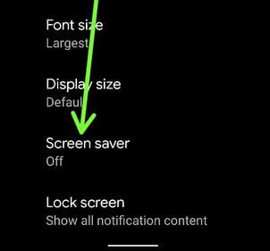 Use screensaver in Android phone