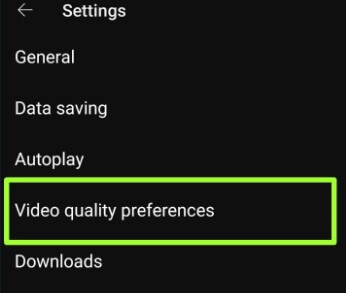 Video Quality on YouTube Settings Android Phone