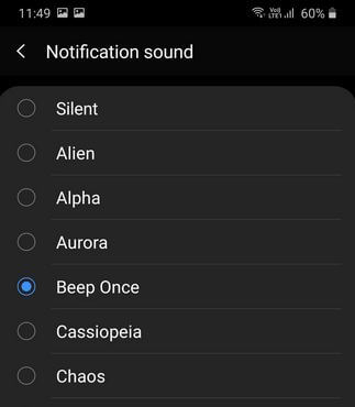 Change Notification Sound on Samsung Galaxy A50
