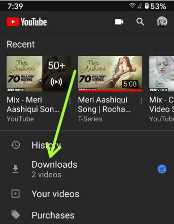 Find Downloaded YouTube Videos on Android
