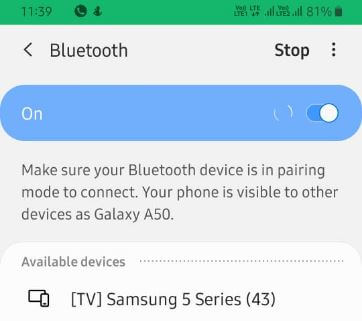 How to fix Samsung Galaxy A50 Bluetooth issues