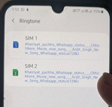 Set a favorite song as ringtone on your Samsung galaxy A50