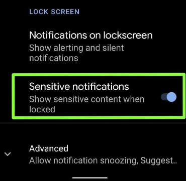 Hide sensitive notifications from lock screen on Pixel 3a and 3a XL