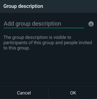How to Add Group Description on WhatsApp Android devices