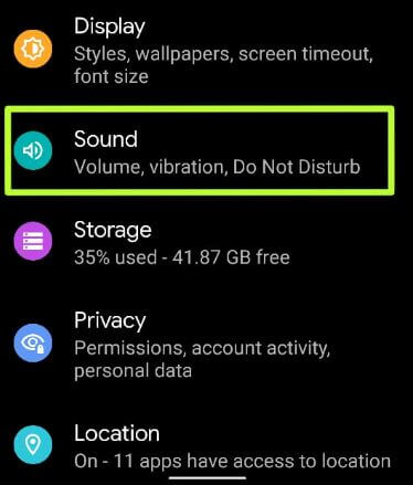 Enable live caption Android using Sound settings