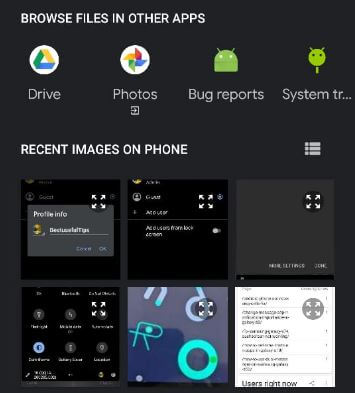 Select photo from gallery to change lock screen profile icon