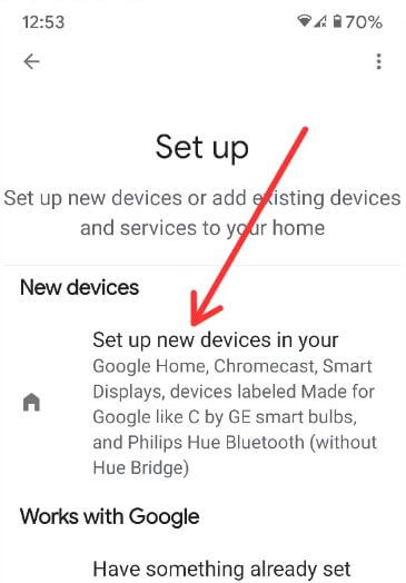Set up a new device to Google Home Mini