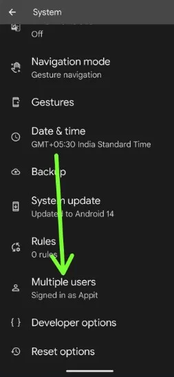 Tap on the Multiple users to add a new profile picture on Android Phone