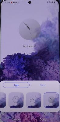 Change the Lock Screen Clock Style on Samsung Galaxy S20 Plus, S20 Ultra, and S20