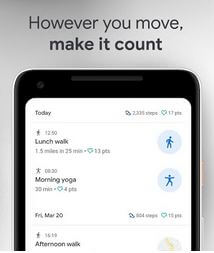 Google fit Fitness tracking App For Android