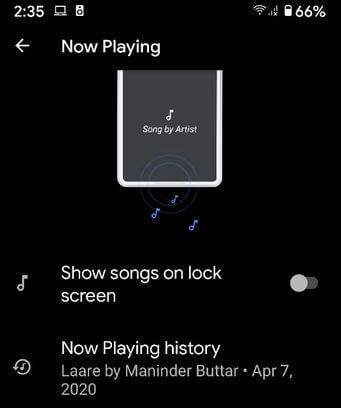 How to Turn Off Now Playing on Google Pixel 4a Phone