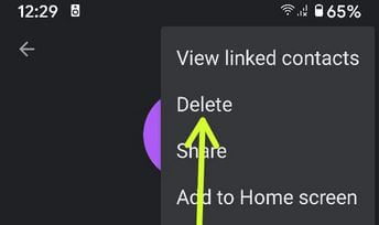 Individual Delete Contacts on Android 10