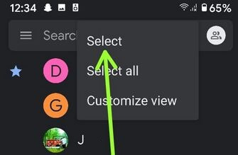 Select multiple contact you want to remove on your Android 10