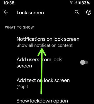 Change Google Pixel 4a Lock Screen Notifications