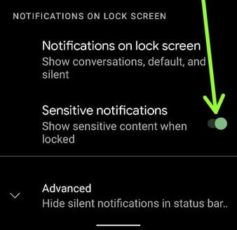 How to Hide Sensitive Notifications From Pixel 4a Lock Screen