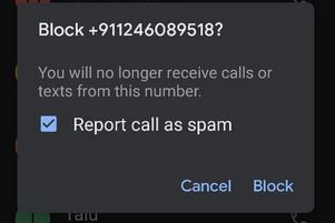 Block phone number in Google Pixel 4a