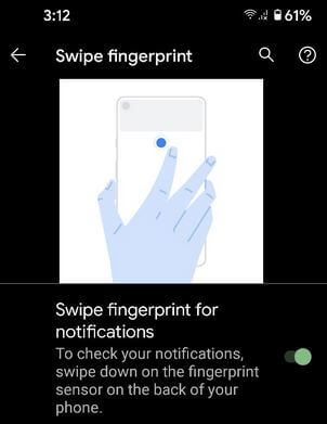How to Enable Swipe Fingerprint for Notifications on Google Pixel 5