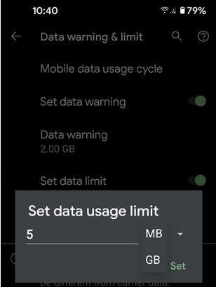 How to Set App Data Limit on Google Pixel 4a