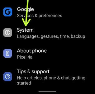 System settings to change navigation bar button Pixel 5