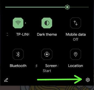 Go to phone settings to use night light in Pixel 5