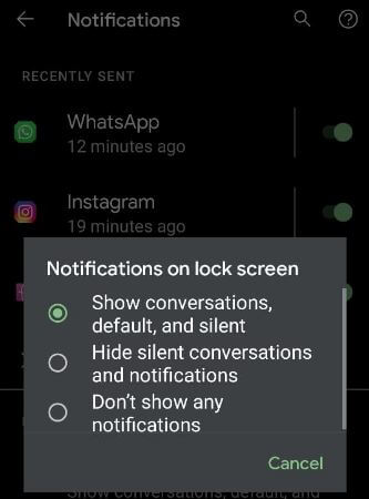 How to Hide Silent Conversations and Notifications on Pixel 5