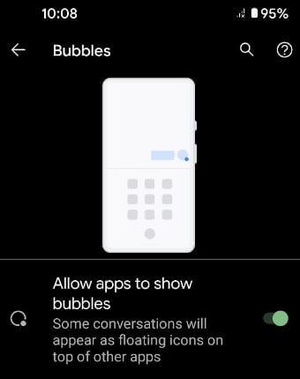 How to Turn On Chat Bubbles in Google Pixel 5