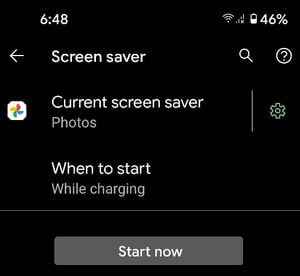 Set Screensaver in Google Pixel 5