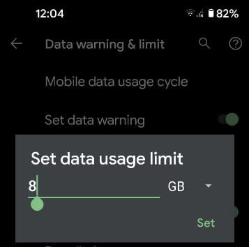 How to Restrict Data Usage to Set Data Limit on Pixel 5
