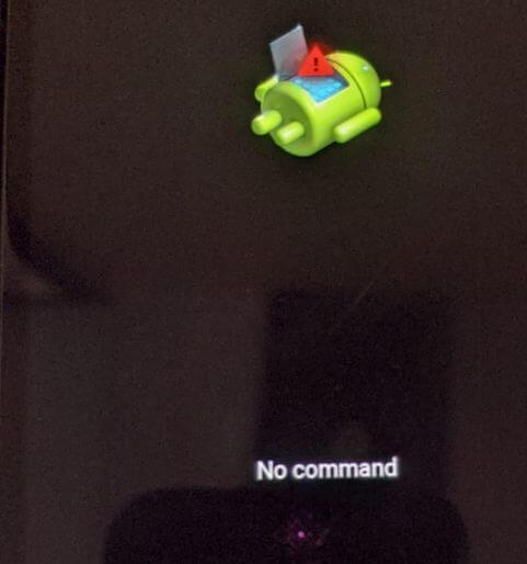No command message on Pixel 5 when enter into recovery mode