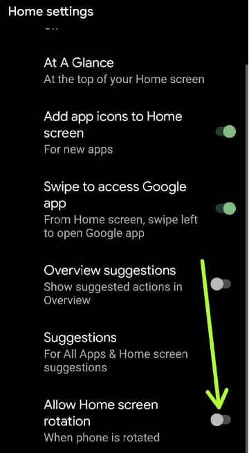 How to Enable Home Screen Rotation in Google Pixel 5
