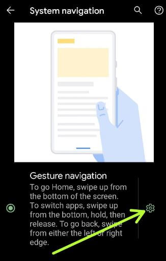Android 11 back gesture navigation