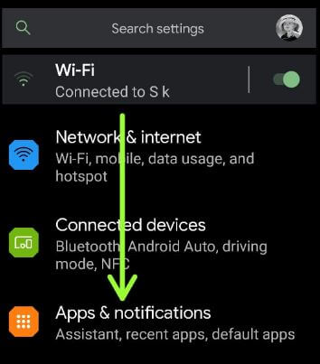 Apps and notifications settings to disable pop-up notifications Android 11