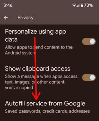 Enable Google autofill on your Pixel 4 XL