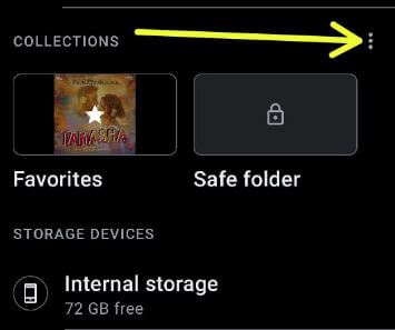 Find Hidden Safe Folder on Pixel 4a