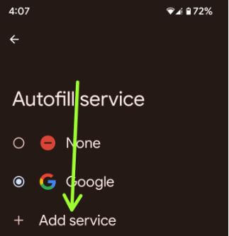 How to Add Service in Google Autofill on Pixels