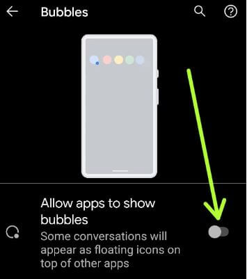 How to Disable Bubbles on Android 11