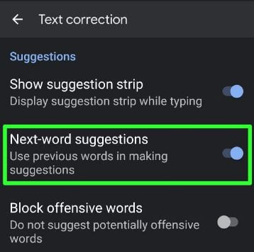 How to Disable Next-word Suggestions on Pixel 5