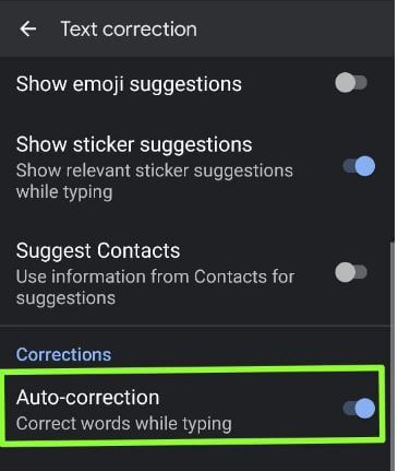 How to Turn off Auto-correction on Google Pixel 5