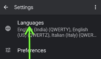 Languages settings stock Android 11