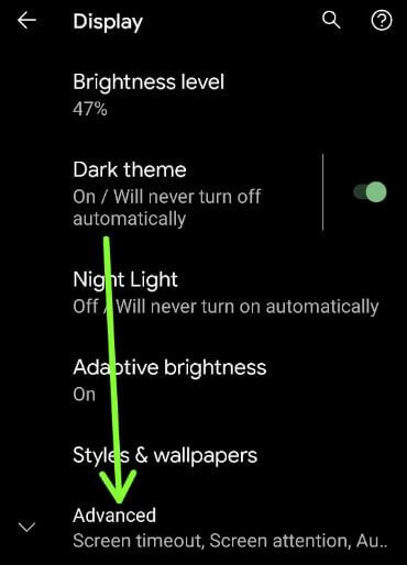 Advanced settings to hide content on lock screen Android 11 Stock OS