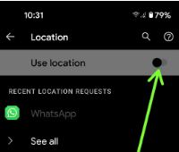 Disable location in your Pixel 5